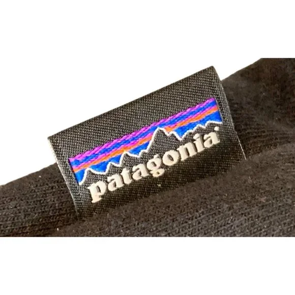 Unisex Patagonia Black Pullover Hoodie P-6 Uprisal Logo Sz S RA10051 EUC fleece - Picture 8 of 8